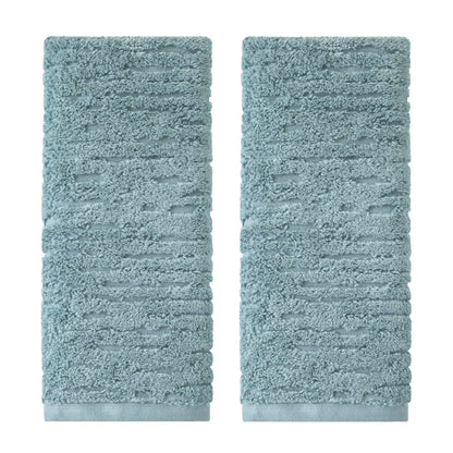SKL Home CloudSoft Hand Towel Set, 2-Piece, 100% Cotton Luxury, Oatmeal