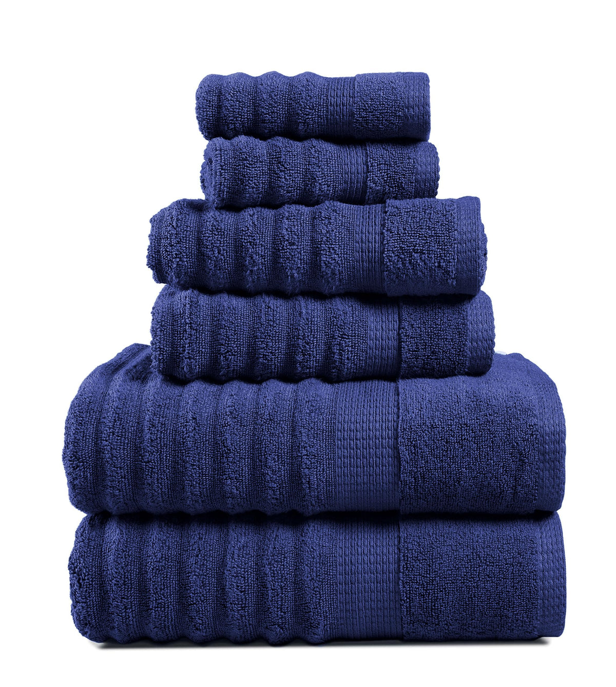 LANE LINEN Towel Set Soft Absorbent Quick Dry 100% Cotton 6 Piece - Allure