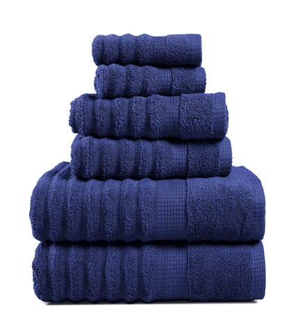 LANE LINEN Towel Set Soft Absorbent Quick Dry 100% Cotton 6 Piece - Allure