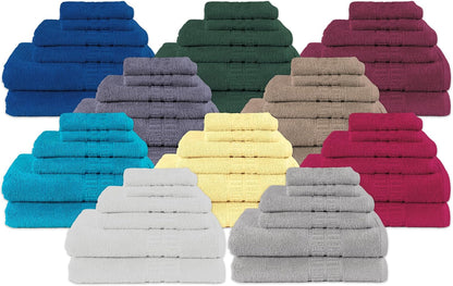 MyPillow MyTowels 6 Piece Towel Set - 100% Cotton Soft Absorbent Towels for Bathroom, 2 Bath Towels, 2 Hand Towels, 2 Washcloths [MyTowels 6-Piece Set, Turquoise]