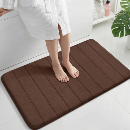 Yimobra Memory Foam Bath Mat, Super Soft & Absorbent Bathroom Rug, Grey