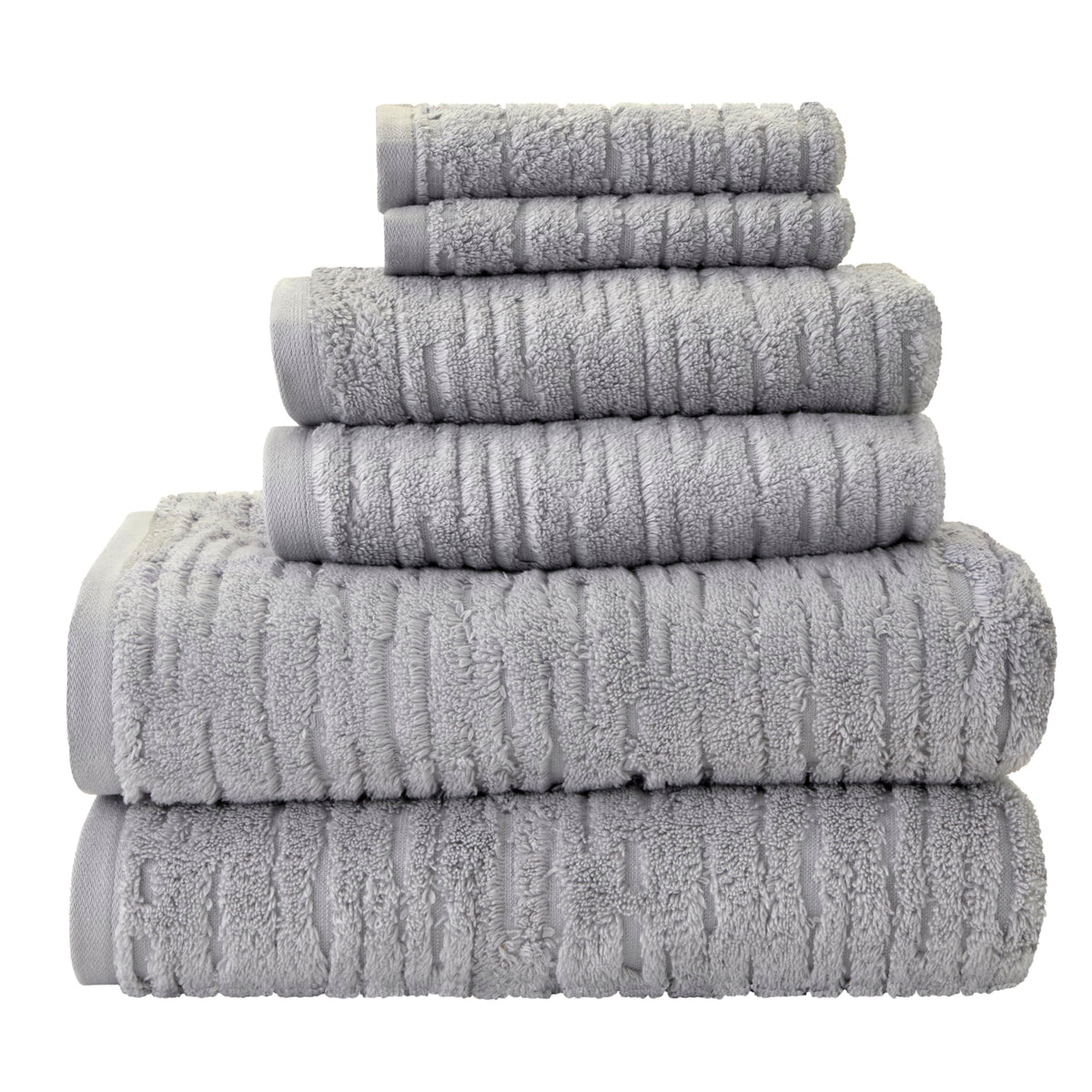 SKL Home CloudSoft Hand Towel Set, 2-Piece, 100% Cotton Luxury, Oatmeal