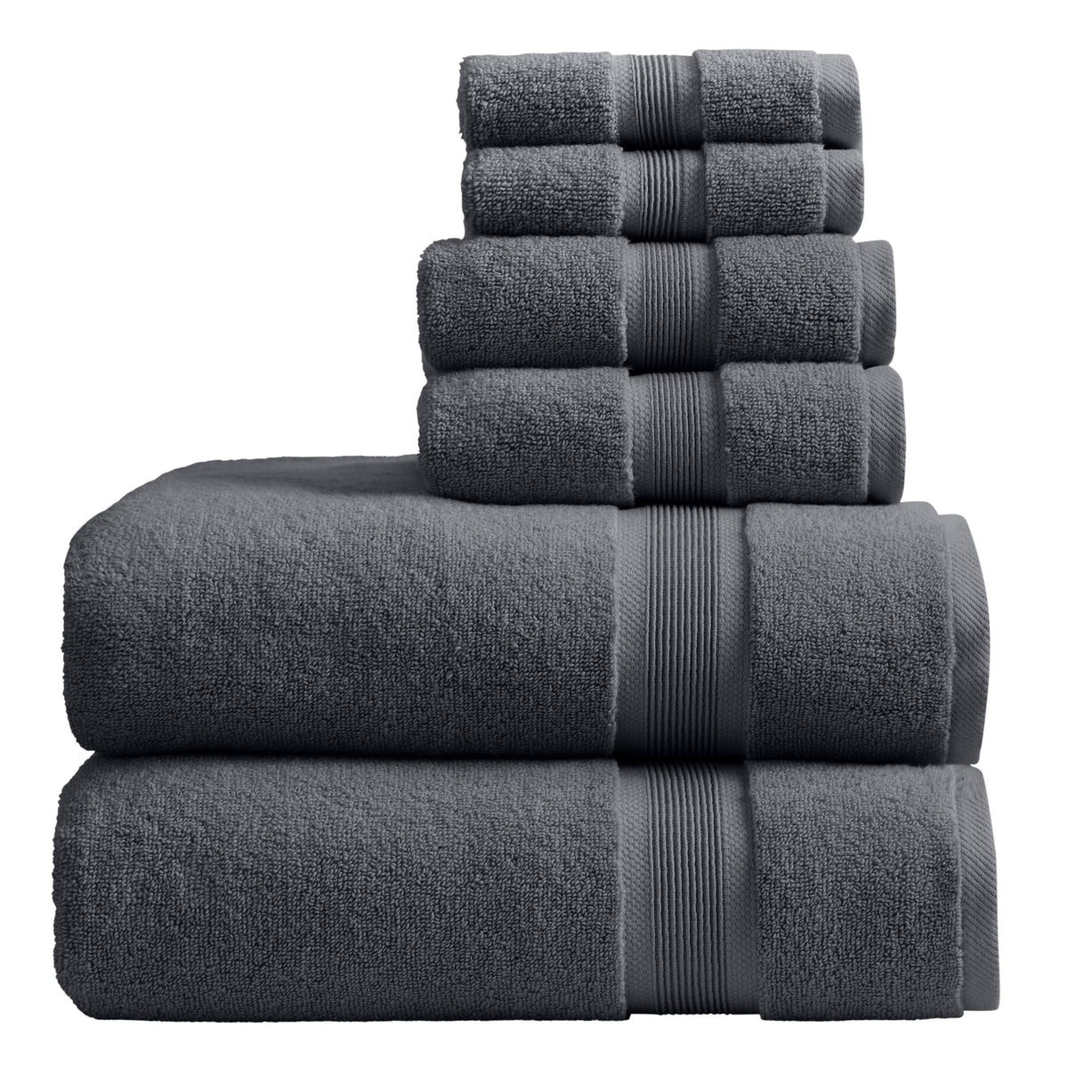 Springtree Home Luxury Bamboo Rayon Plush Bath Towel Set | 4-Pack | White