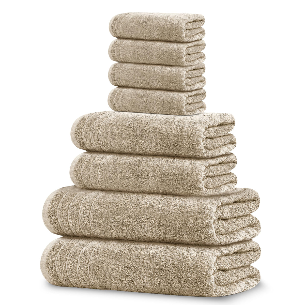 Tens Towels 8 Piece Towel Set, 2 XL Bath, 2 Hand, 4 Washcloth, Sky Blue
