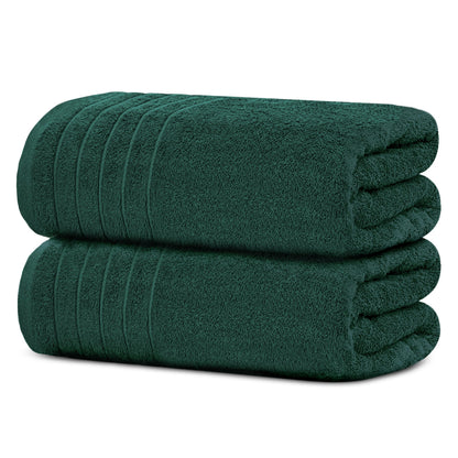 Tens Towels 2 Piece Extra Large Bath Sheets 35 x 70 Inches, Dark Grey
