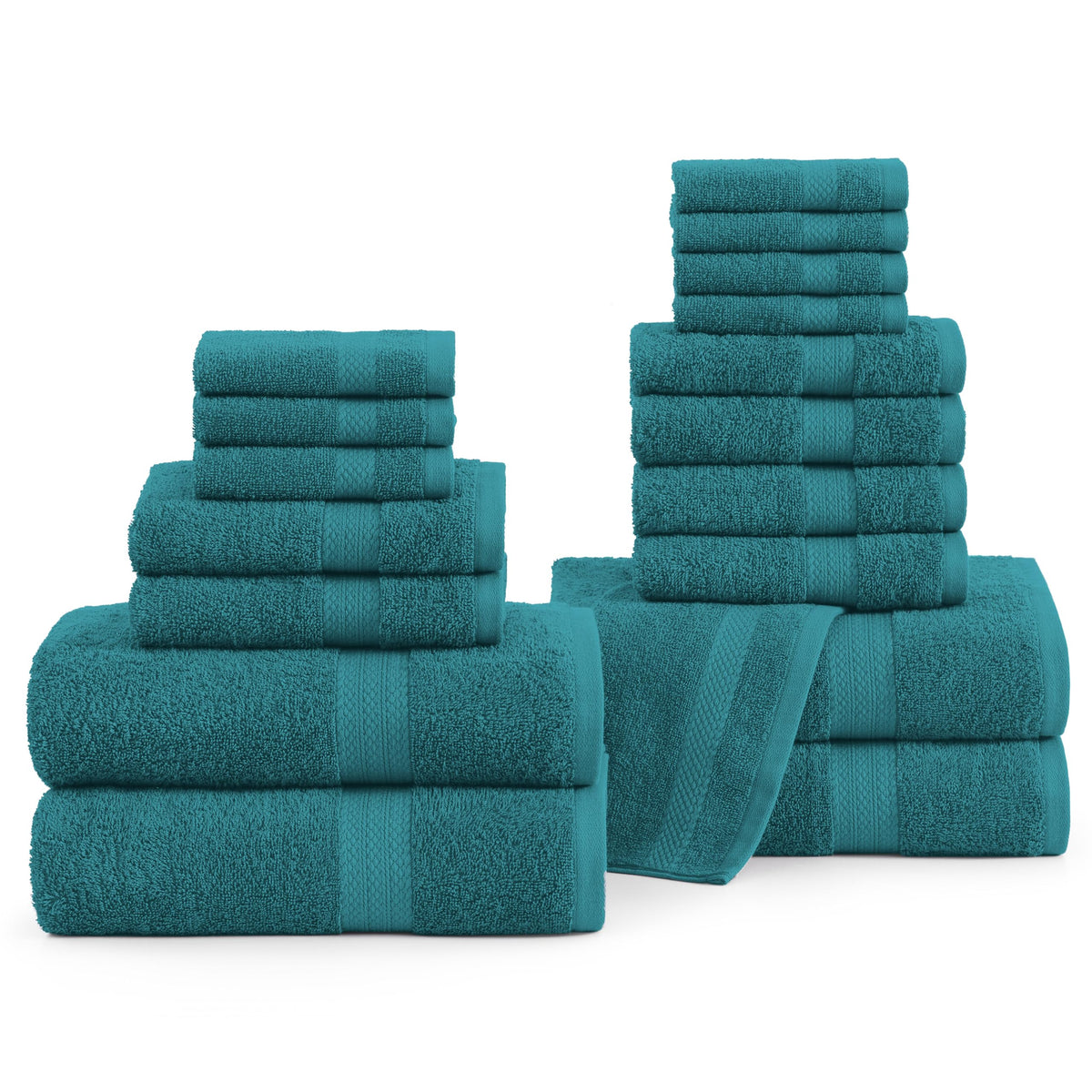 LANE LINEN Towel Set Soft Absorbent Quick Dry 100% Cotton 6 Piece - Allure