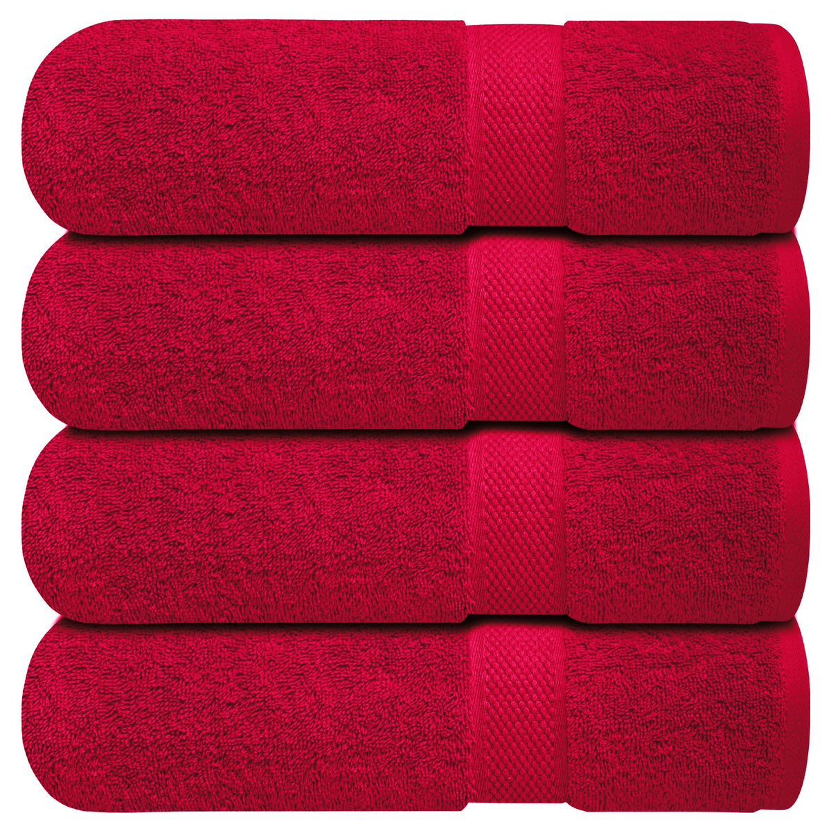 Infinitee Xclusives 100% Ring-Spun Cotton Bath Towels for Bathroom - Pack 4