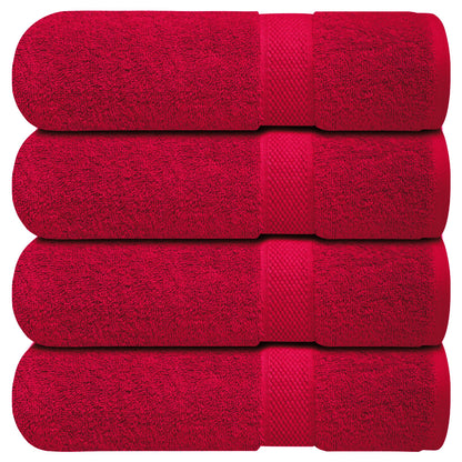 Infinitee Xclusives 100% Ring-Spun Cotton Bath Towels for Bathroom - Pack 4