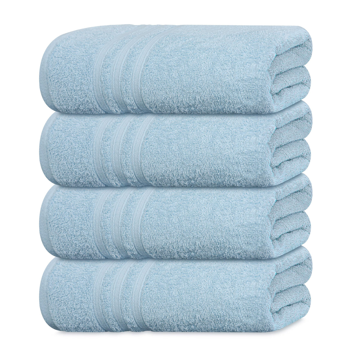 Tens Towels 4 Piece Bath Towels 27x54 Inches, Dark Grey