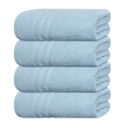 Tens Towels 4 Piece Bath Towels 27x54 Inches, Dark Grey
