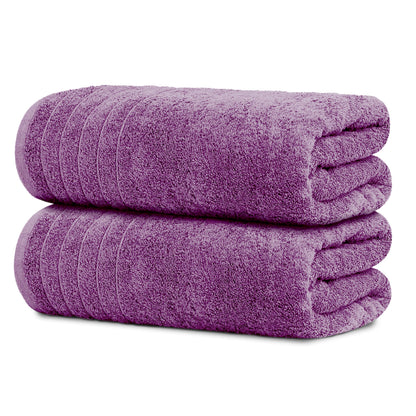 Tens Towels 2 Piece Extra Large Bath Sheets 35 x 70 Inches, Dark Grey