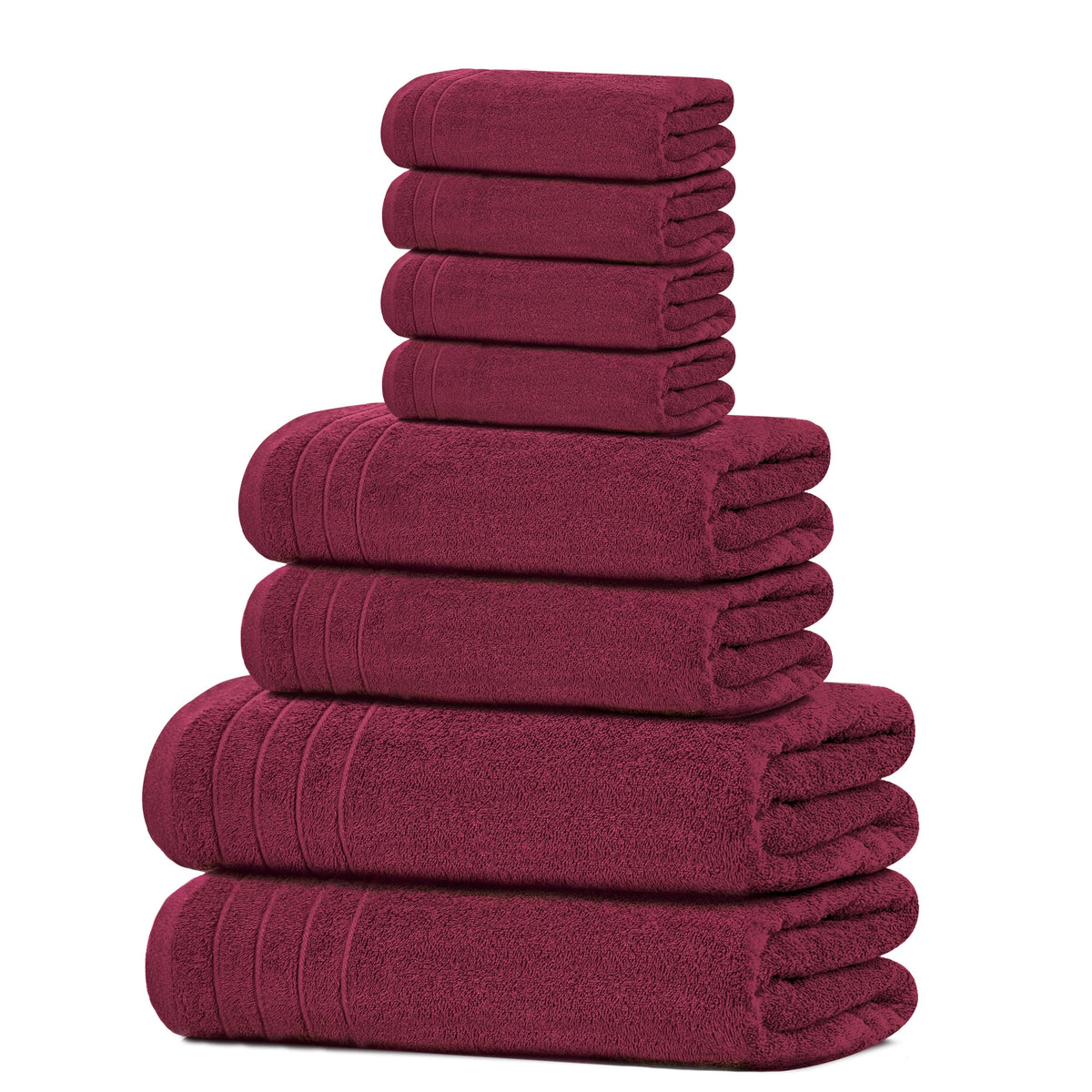 Tens Towels 8 Piece Towel Set, 2 XL Bath, 2 Hand, 4 Washcloth, Sky Blue