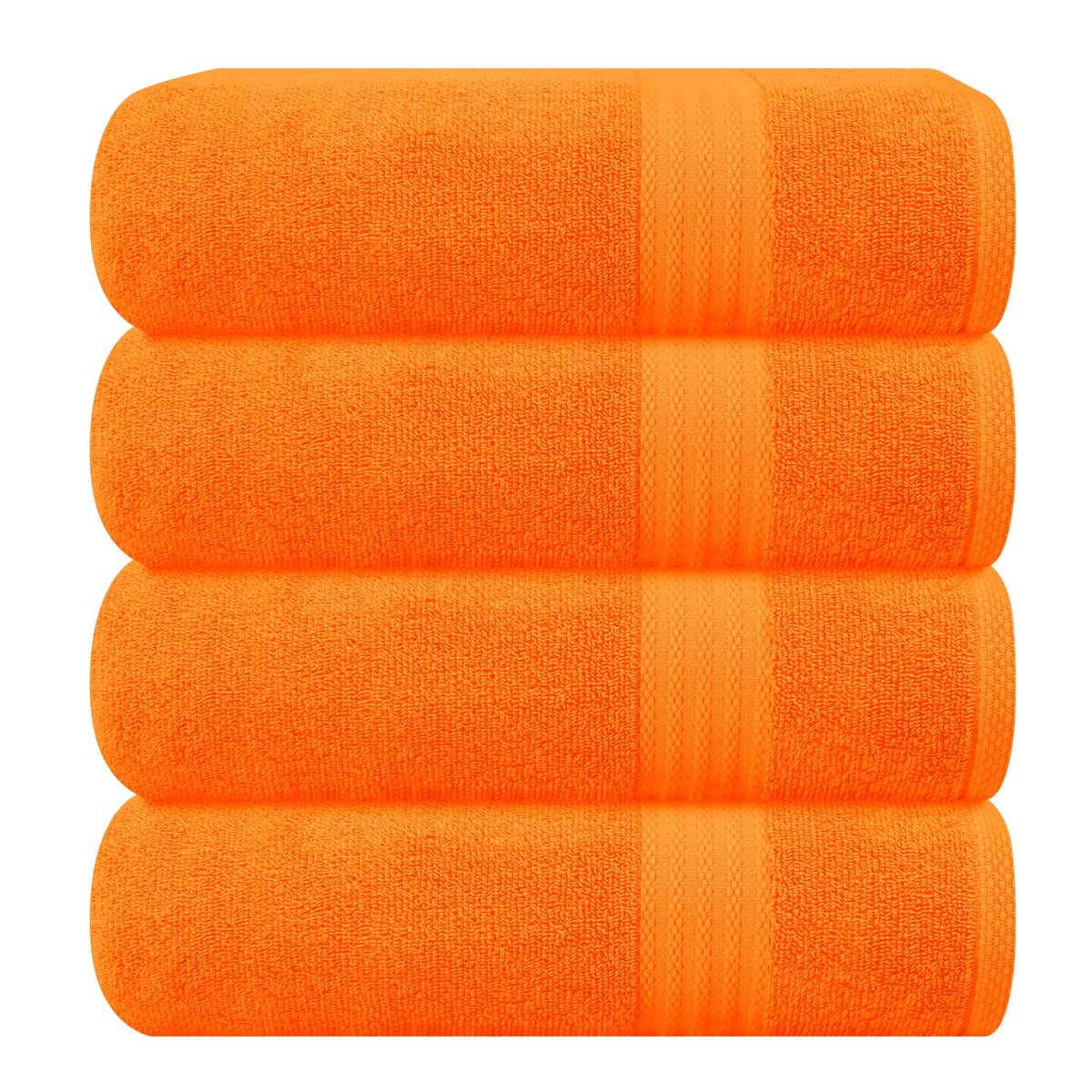 GLAMBURG Ultra Soft 8-Piece Towel Set - 100% Pure Ringspun Cotton, Contains 2 Oversized Bath Towels 27x54, 2 Hand Towels 16x28, 4 Wash Cloths 13x13 - Ideal for Everyday use, Hotel & Spa - Pink