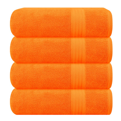 GLAMBURG Ultra Soft 8-Piece Towel Set - 100% Pure Ringspun Cotton, Contains 2 Oversized Bath Towels 27x54, 2 Hand Towels 16x28, 4 Wash Cloths 13x13 - Ideal for Everyday use, Hotel & Spa - Pink