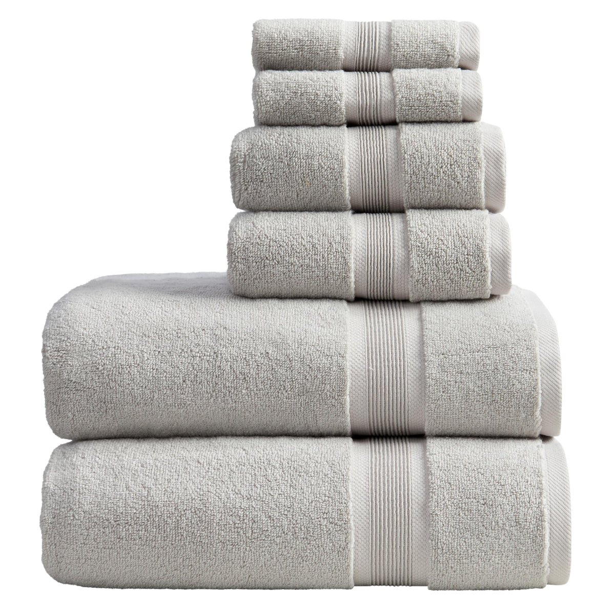 Springtree Home Luxury Bamboo Rayon Plush Bath Towel Set | 4-Pack | White