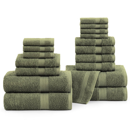 LANE LINEN Towel Set Soft Absorbent Quick Dry 100% Cotton 6 Piece - Allure