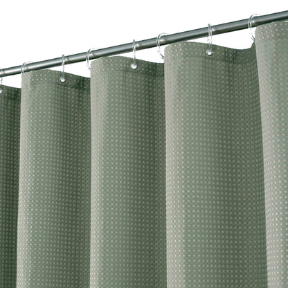 Barossa Design Waffle Weave Stall Shower Curtain Fabric 54 x 72 Inch, White