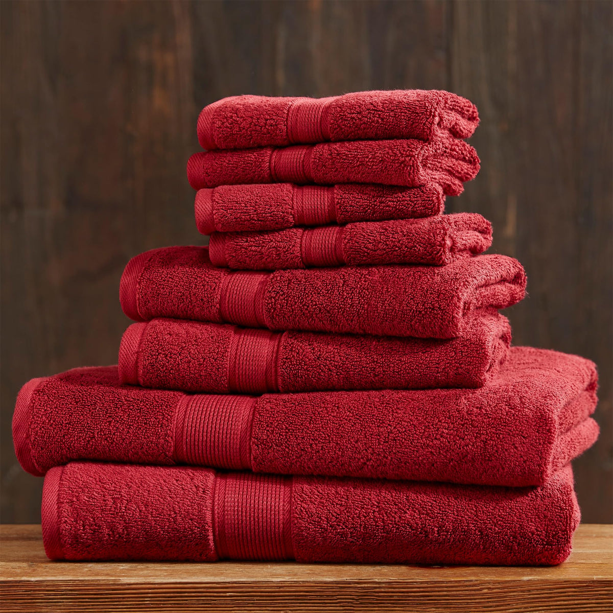 Madison Park 800GSM 100% Cotton Bathroom Bath Towel Set of 8, Natural