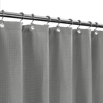 Barossa Design Waffle Weave Stall Shower Curtain Fabric 54 x 72 Inch, White