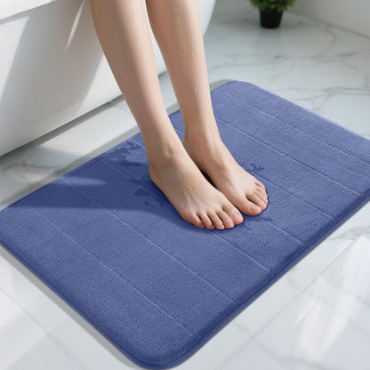 Yimobra Memory Foam Bath Mat, Super Soft & Absorbent Bathroom Rug, Grey