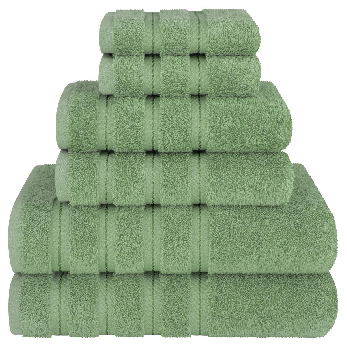 American Soft Linen 100% Carde Cotton 6 Piece Towel Set, 590 GSM Heavy Weight Soft Absorbent Turkish Towels for Bathroom, Dark Brown