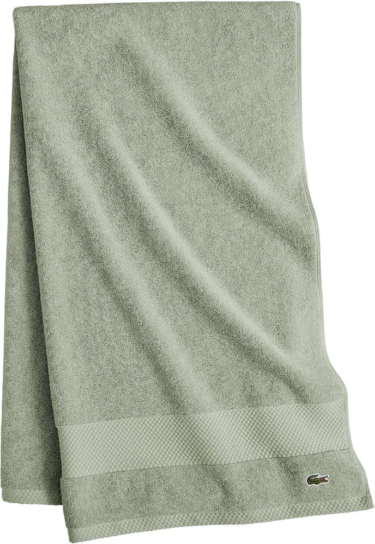 Lacoste Heritage 100% Supima Cotton Bath Towel 30" x 54", Aloe