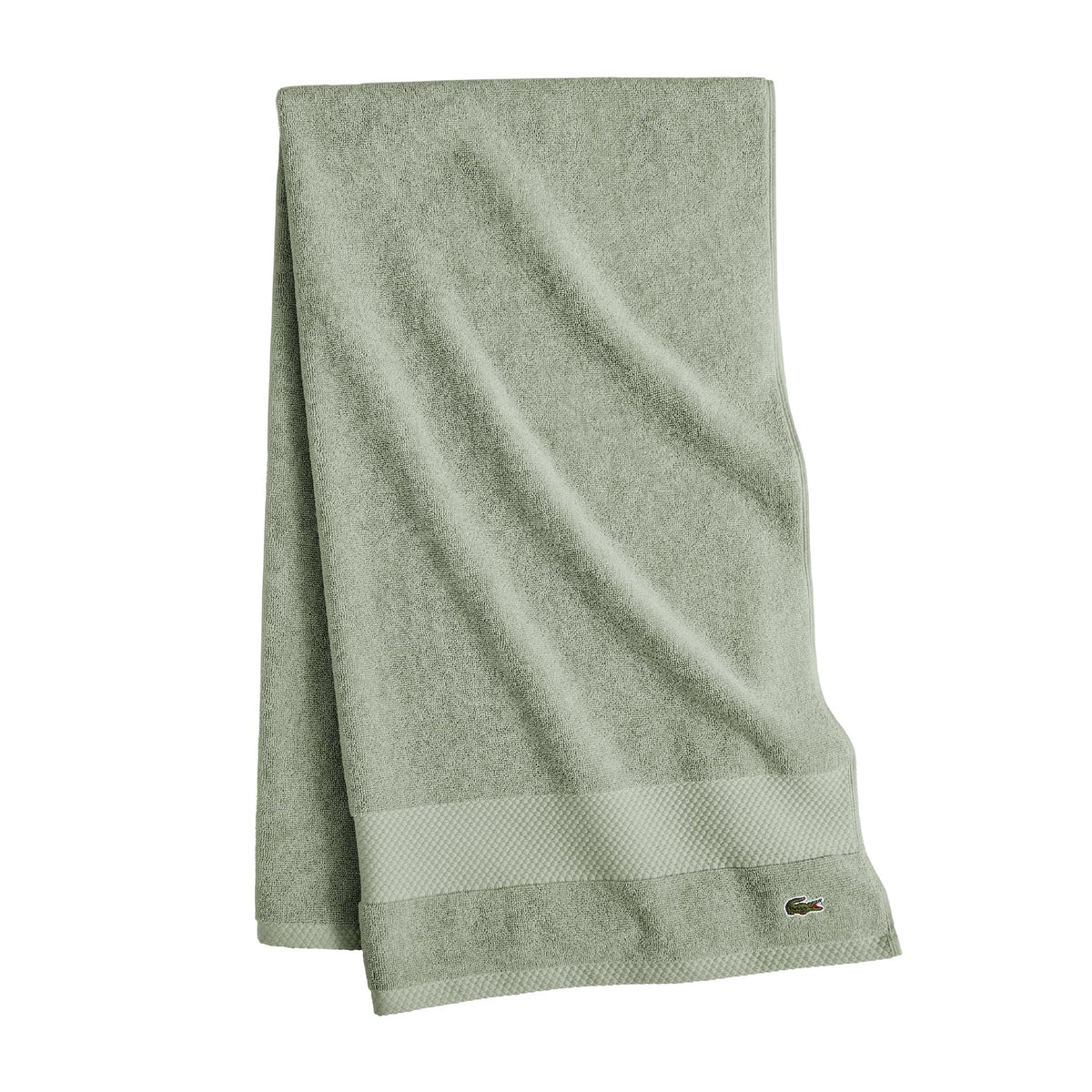 Lacoste Heritage 100% Supima Cotton Bath Towel 30" x 54", Aloe