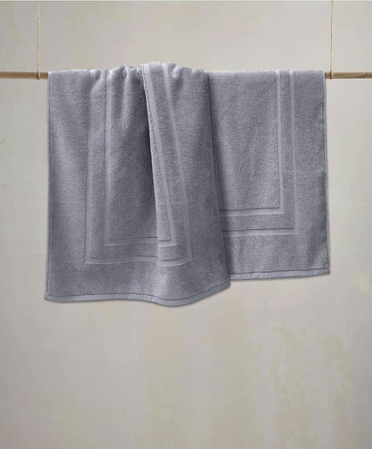 Feather & Stitch 100% Cotton Bath Mats 2 Piece 30x21 Inches, Grey