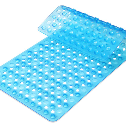 Yimobra Bathtub Mat Non Slip, 34.5"X15.5" Long Shower Mat for Inside Shower, Machine Washable Bath Mat with Drain Holes & Strong Suction Cups, Soft on Feet, Bathroom Essentials, Black
