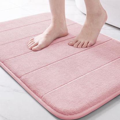 Yimobra Memory Foam Bath Mat, Super Soft & Absorbent Bathroom Rug, Grey