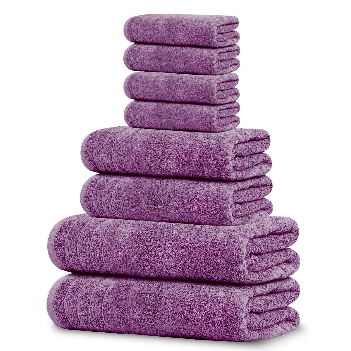 Tens Towels 8 Piece Towel Set, 2 XL Bath, 2 Hand, 4 Washcloth, Sky Blue