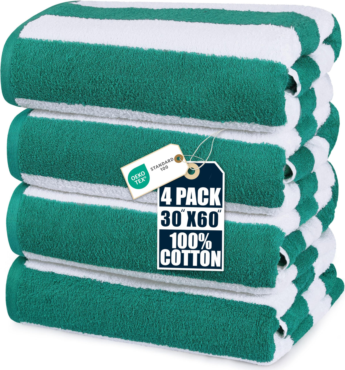 Utopia Towels Beach Towels, 4 Pack, 30x60 in, Bath Towels Cotton, Variety