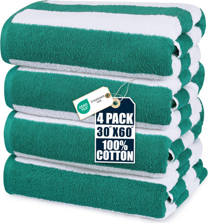 Utopia Towels Beach Towels, 4 Pack, 30x60 in, Bath Towels Cotton, Variety