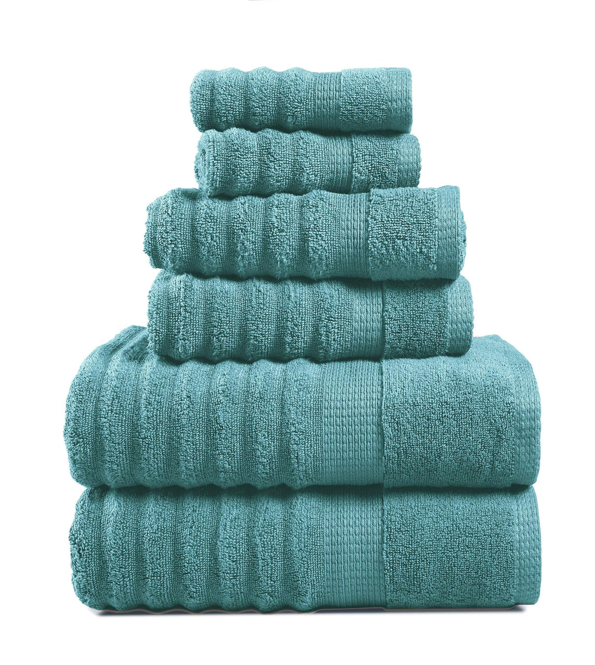 LANE LINEN Towel Set Soft Absorbent Quick Dry 100% Cotton 6 Piece - Allure