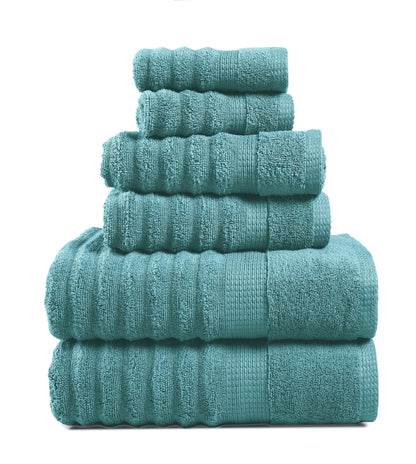 LANE LINEN Towel Set Soft Absorbent Quick Dry 100% Cotton 6 Piece - Allure