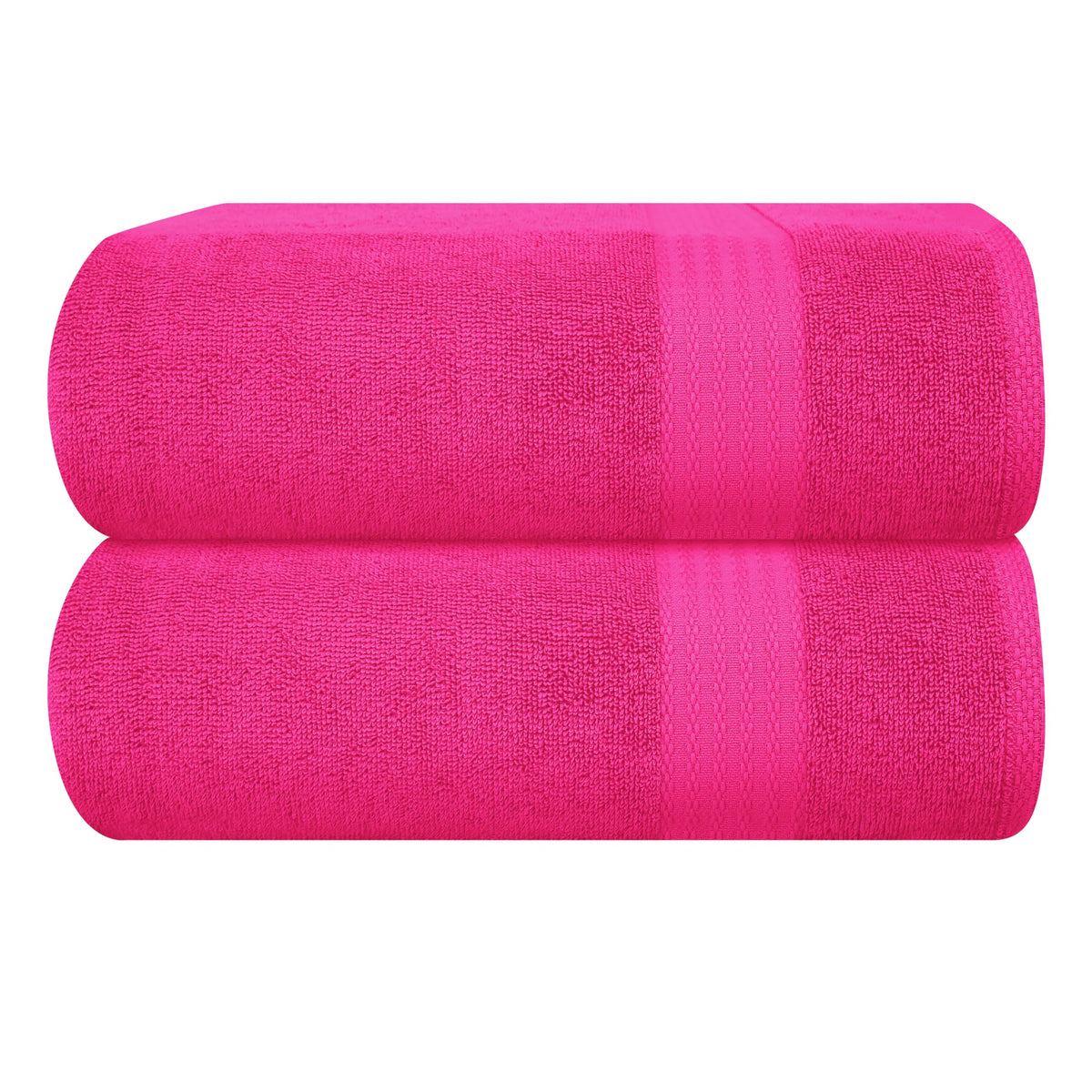GLAMBURG Ultra Soft 8-Piece Towel Set - 100% Pure Ringspun Cotton, Contains 2 Oversized Bath Towels 27x54, 2 Hand Towels 16x28, 4 Wash Cloths 13x13 - Ideal for Everyday use, Hotel & Spa - Pink