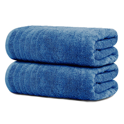 Tens Towels 2 Piece Extra Large Bath Sheets 35 x 70 Inches, Dark Grey