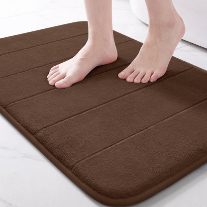 Yimobra Memory Foam Bath Mat, Super Soft & Absorbent Bathroom Rug, Grey