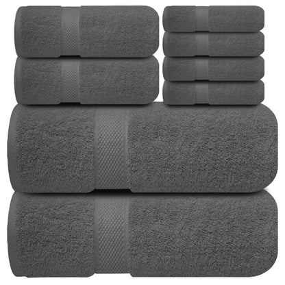 Infinitee Xclusives 100% Ring-Spun Cotton Bath Towels for Bathroom - Pack 4