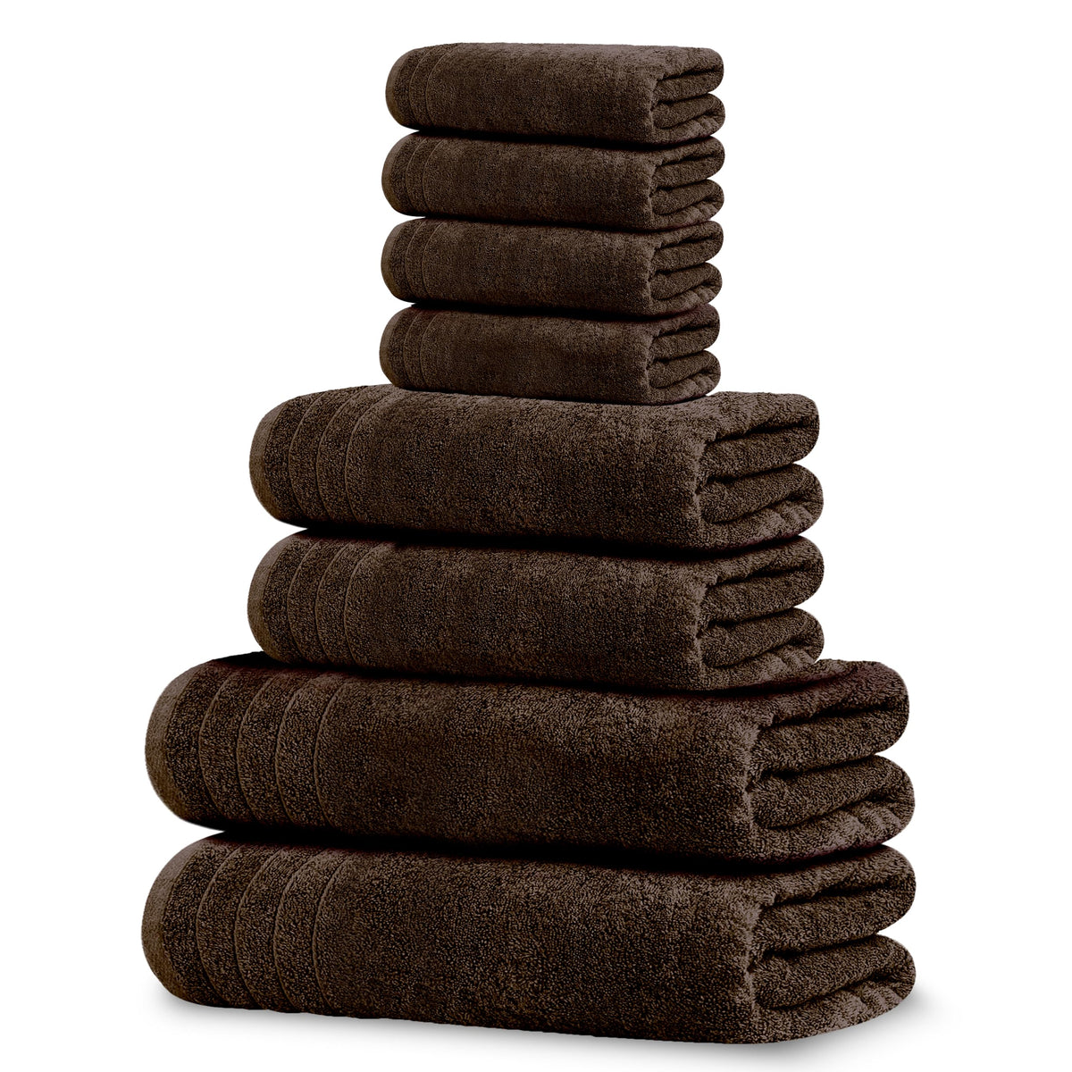 Tens Towels 8 Piece Towel Set, 2 XL Bath, 2 Hand, 4 Washcloth, Sky Blue