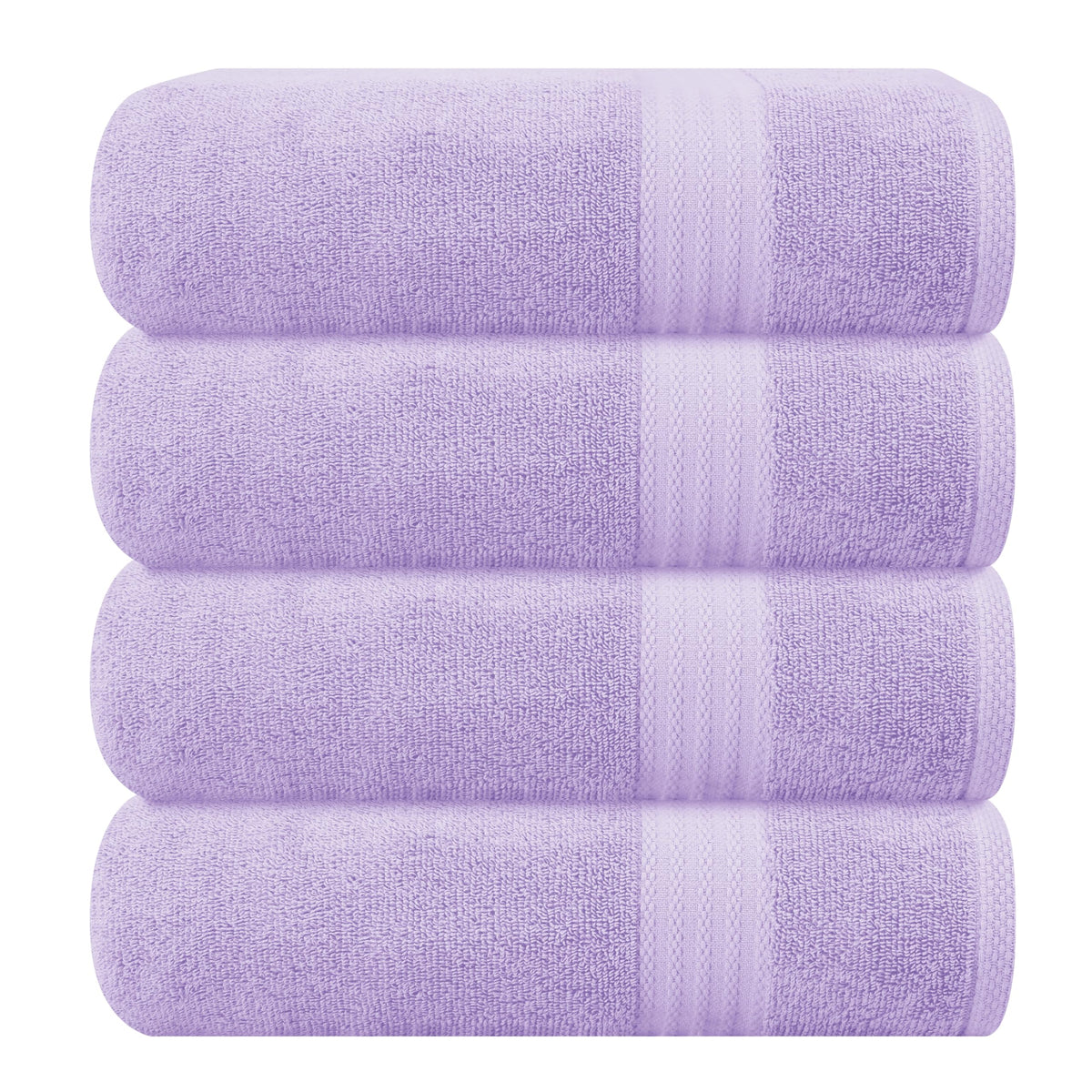 GLAMBURG Ultra Soft 8-Piece Towel Set - 100% Pure Ringspun Cotton, Contains 2 Oversized Bath Towels 27x54, 2 Hand Towels 16x28, 4 Wash Cloths 13x13 - Ideal for Everyday use, Hotel & Spa - Pink