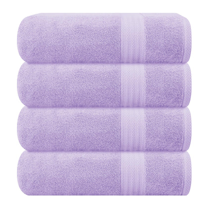 GLAMBURG Ultra Soft 8-Piece Towel Set - 100% Pure Ringspun Cotton, Contains 2 Oversized Bath Towels 27x54, 2 Hand Towels 16x28, 4 Wash Cloths 13x13 - Ideal for Everyday use, Hotel & Spa - Pink