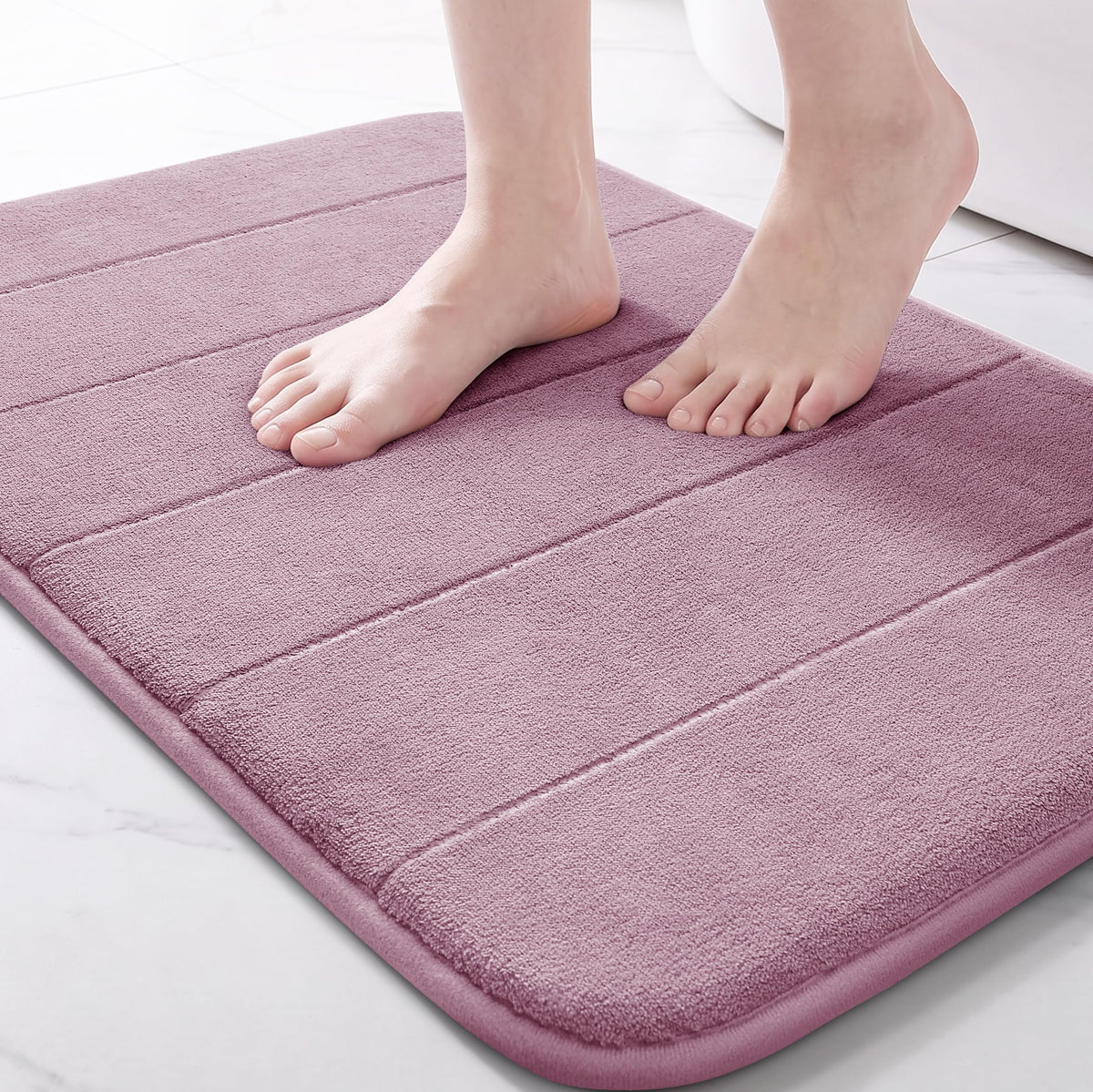 Yimobra Memory Foam Bath Mat, Super Soft & Absorbent Bathroom Rug, Grey
