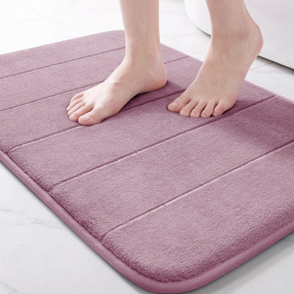 Yimobra Memory Foam Bath Mat, Super Soft & Absorbent Bathroom Rug, Grey