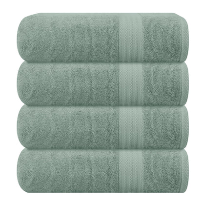 GLAMBURG Ultra Soft 8-Piece Towel Set - 100% Pure Ringspun Cotton, Contains 2 Oversized Bath Towels 27x54, 2 Hand Towels 16x28, 4 Wash Cloths 13x13 - Ideal for Everyday use, Hotel & Spa - Pink
