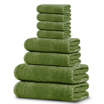 Tens Towels 8 Piece Towel Set, 2 XL Bath, 2 Hand, 4 Washcloth, Sky Blue