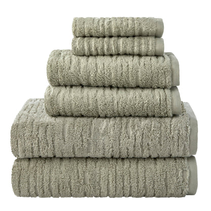 SKL Home CloudSoft Hand Towel Set, 2-Piece, 100% Cotton Luxury, Oatmeal