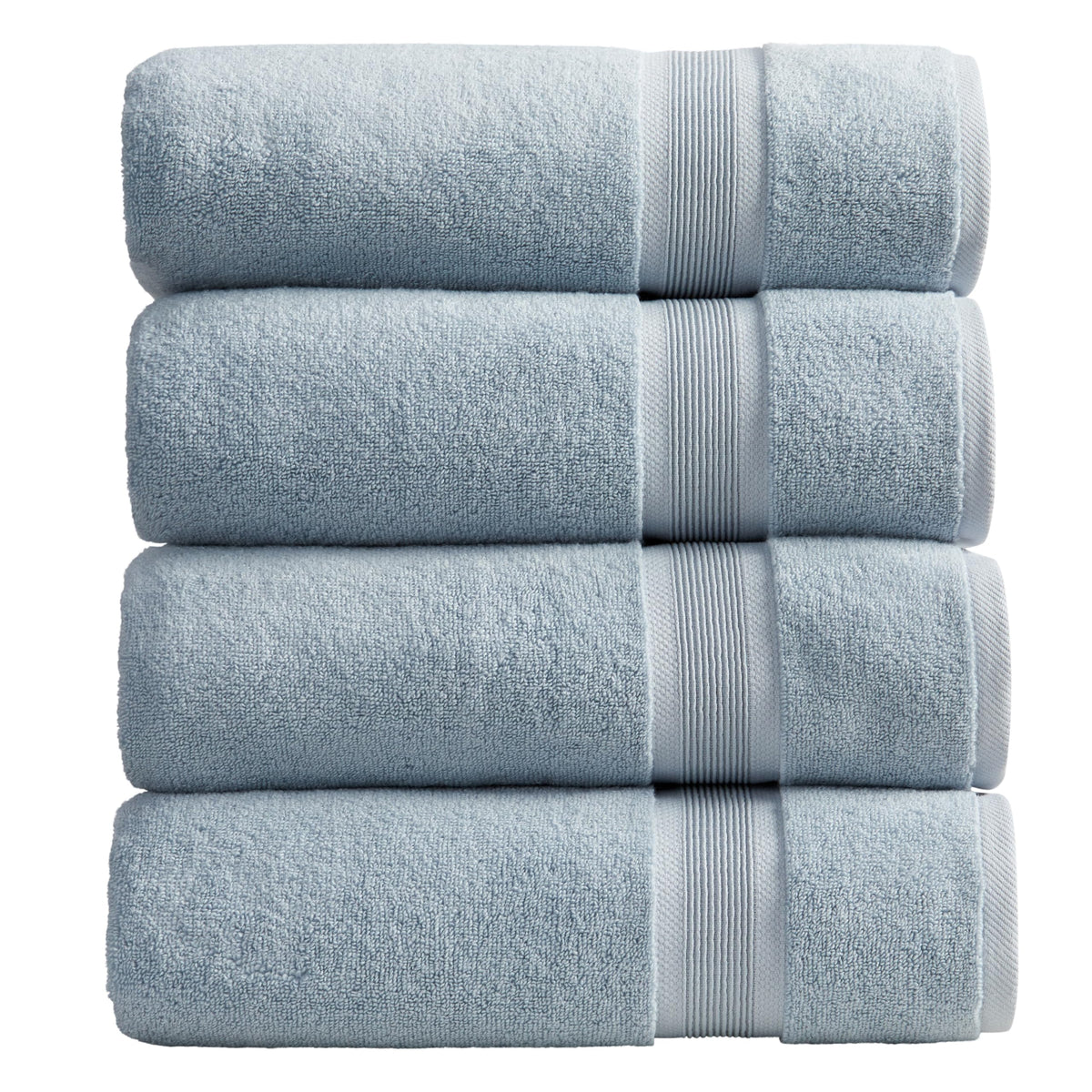 Springtree Home Luxury Bamboo Rayon Plush Bath Towel Set | 4-Pack | White