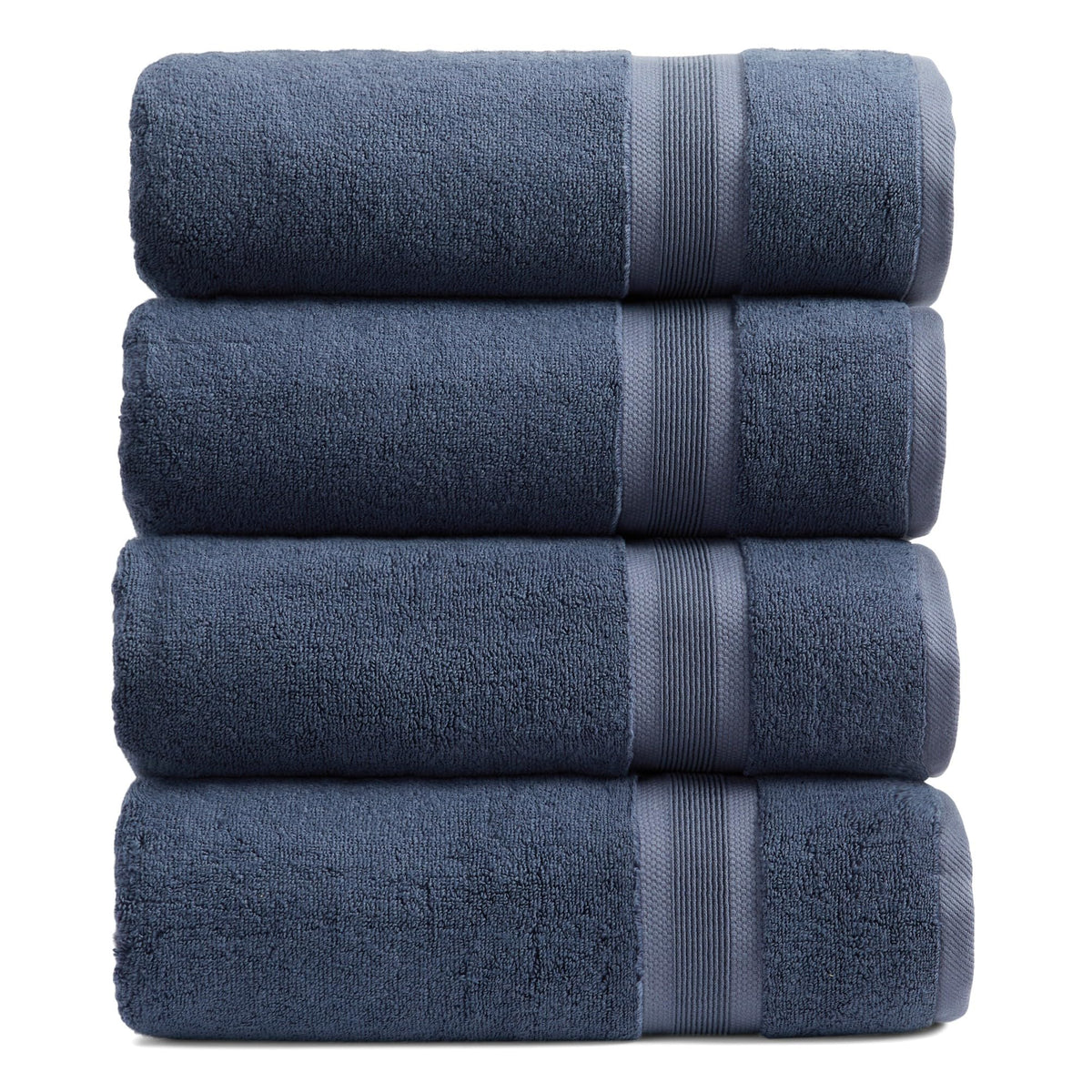 Springtree Home Luxury Bamboo Rayon Plush Bath Towel Set | 4-Pack | White
