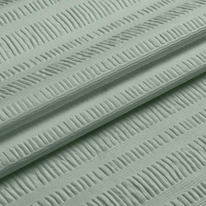 Aiyufeng Moga Sage Green Shower Curtain - 3D Embossed Textured Shower Curtains for Bathroom, Luxury Polyester Cloth Bath Curtain, 72Wx72H, Green